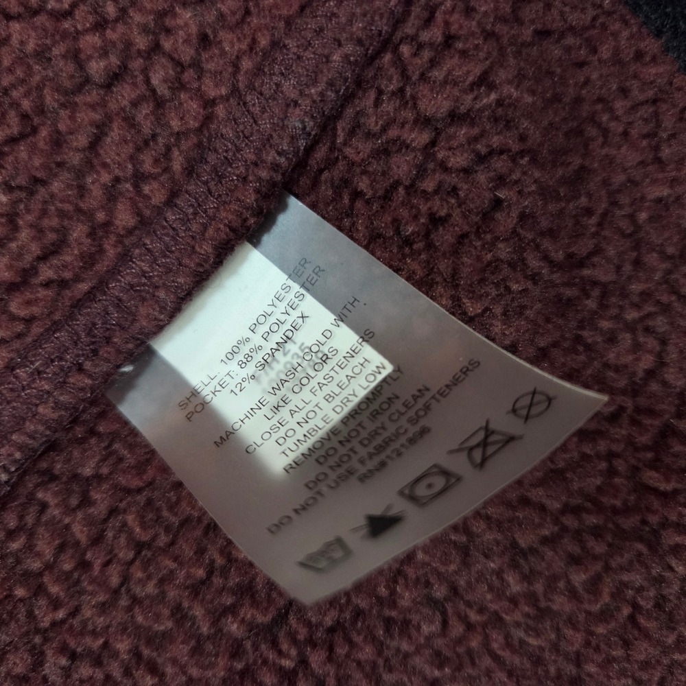 Title Nine Womens XL Burgundy Heather Fleece Lined Full Zip Sweater Coat Jacket - Picture 5 of 9